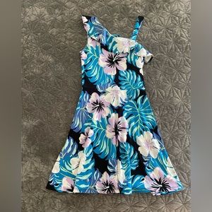Children’s Place Blue Hawaiian Floral Midi Dress